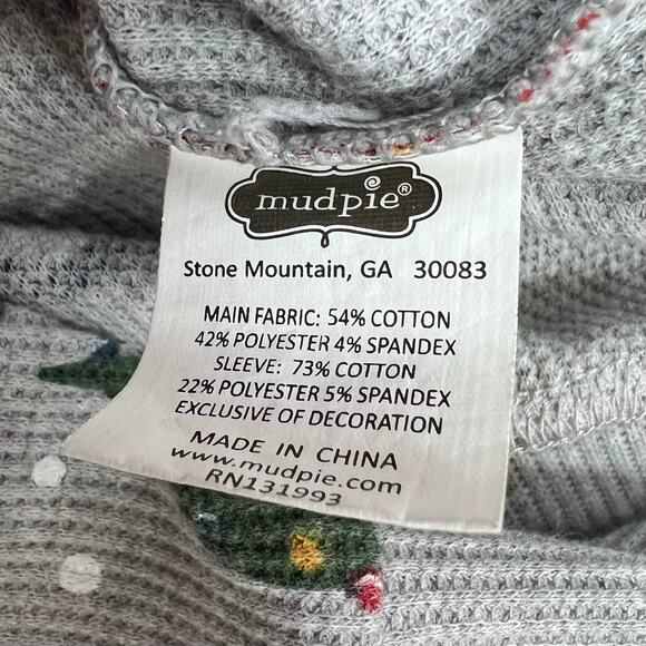 Mud Pie Baby Romper Unisex 3–6M Waffle Knit Long Sleeve Christmas Gnome - Picture 8 of 9